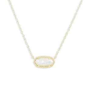 KENDRA SCOTT Elisa Gold Mother of Pearl Pendant Necklace